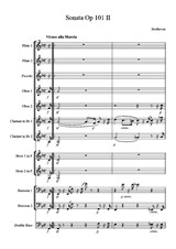 Beethoven Piano Sonata second movement arr. for Wind